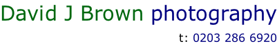David J Brown photography t: 0203 286 6920